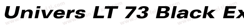 Univers LT 73 Black Extended Oblique字体转换